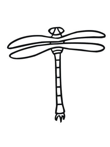 Simple Dragonfly Coloring Page